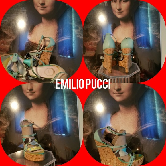 BRAND NEW EMILIO PUCCI SCARF SANDALS - Picture 1 of 1